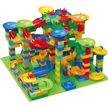 84-504PCS Marble Race Run Blocks Maze Ball Track Toy Совместимые городские строительные блоки Воронка Slide Blocks Игрушки DIY Bricks Toys