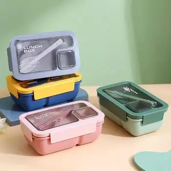 850ml/1100ml Lunch Box for Adults Kids Portable Bento Boxes with Tableware Microwave Leakproof Food Storage Containers Lunchbox