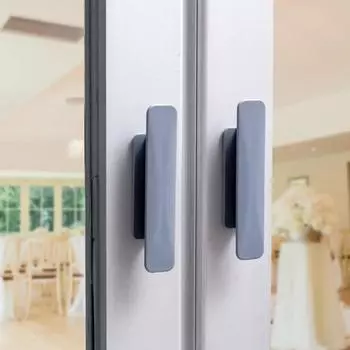 8-1PC Window Cabinet Drawer Handles Self-adhesive Door Wardrobe Handle Organizer Paste Open Sliding Door Knob Auxiliary Device 1PC серый