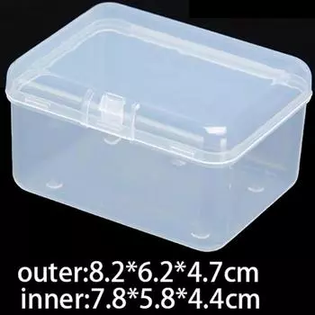 8.2*6.2*4.7Cm Упаковочная коробка для хранения чипов Прозрачная пластиковая коробка из материала Pp