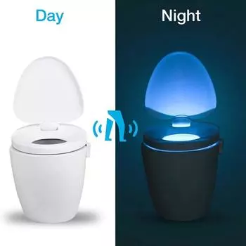 8 цветов Smart PIR датчик движения сиденье для унитаза ночник водостойкая подсветка для унитаза светодиодная лампа Luminaria WC светильник для унитаза