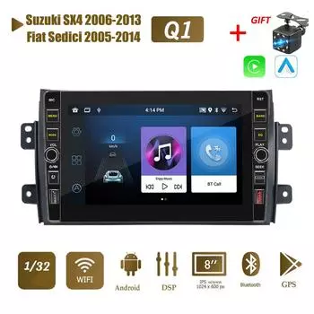 8 дюймов 2 Din Android автомобильный радиоприемник мультимедийный видеоплеер для Suzuki SX4 2006-2013 для Fiat Sedici 2005-2014 с кнопкой Wi-Fi 1 + 32 ГБ 1+32GB