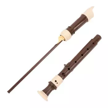 8 Hole Recorder Detachable Soprano Recorder Musical Instrument with Cleaning Rod for Beginners Kids кофейный