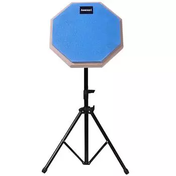 8 Inches Drum Practice Pad with Adjustable Stand Dumb Drum for Adults and Kids Q серый