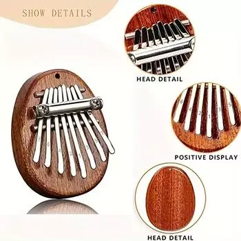 8-Key Mini Kalimba Exquisite Finger Thumb Piano Marimba Musical Good Accessory Pendant Gift, Portable Instrument, Thumb Violin