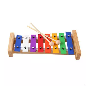 8 нот ксилофон Glockenspiel для детей, музыкальное просвещение, моторные навыки, ударный инструмент, рука small