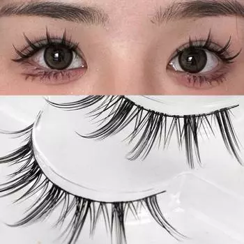 8 Pairs Curled Little Devil Full Strip Lashes Dense Eye Lashes Grafting False Eyelashes Makeup 8pairs