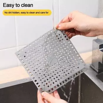 8 pcs Anti-blocking Sewer Outfall Drain Filter Shower Drain Pad Floor Drain Sink Strainer Bathroom белый