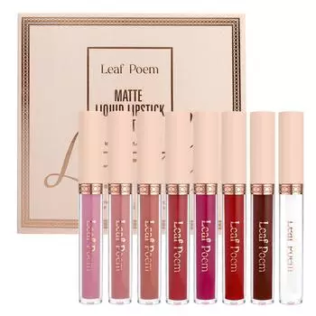 8 pcs matte liquid lipstick, lip glaze - waterproof, non-stick, long-lasting lip gloss, suitable for Valentine s Day, daily, parties, travel