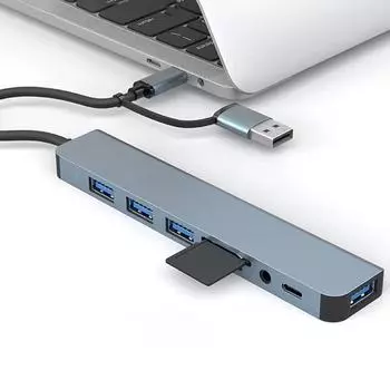 8-портовый USB C Expander USB3.0 USB C HUB Type C Dock для Huawei Tablet Cell Phone