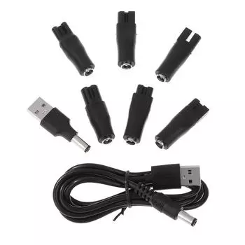 8 шт./компл. шнур питания 5 В, сменное зарядное устройство, USB-адаптер для электрической машинки для стрижки волос