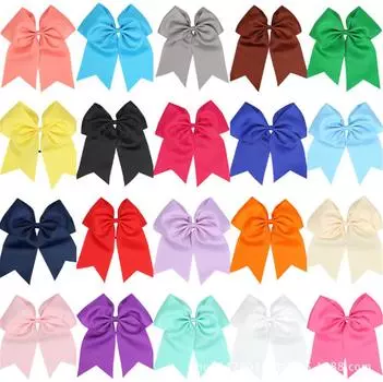 8Inch Large Bow Rubber Band, Hair Band, Hair Rope, Threaded Webbing Large Dovetail Headdress 8289