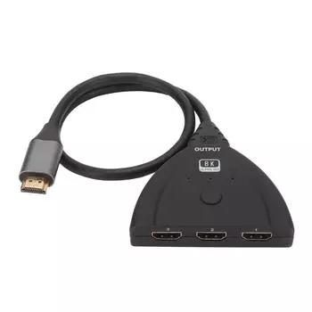 8K HD Multimedia Interface Switch 3 in 1 Out 60Hz Support HDR 10 HDCP 2.3 HD Multimedia Interface