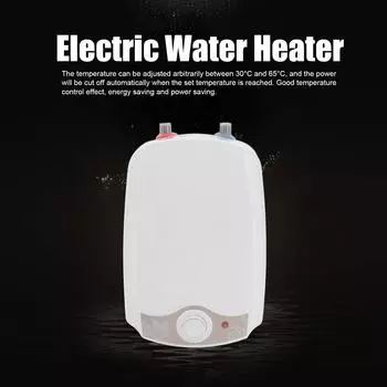 8L Мини Электрический Водонагреватель IPX4 Кухонный Электрический Водонагреватель с Верхним Выходом Воды для Домашнего Использования EU 220V EU белый