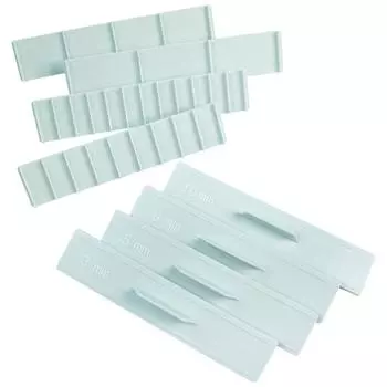 8Pcs Biscuit Cake Rolling Mold ABS Pastic Graduated Scale Balance Ruler Fondant Icing Decorate Tool Biscuit Ruler Cookie Ruler
