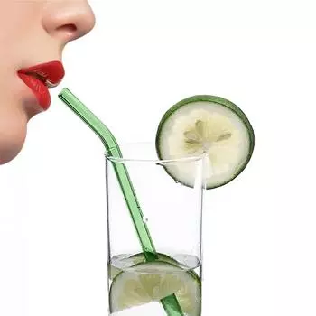 8Pcs Glass Straws Reusable Drinking Straw Eco-friendly High Borosilicate Glass Straw Glass Tube Party Favors Bar Drinkware