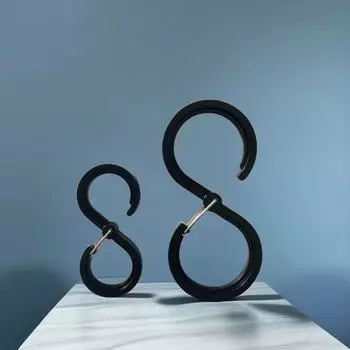 8pcs Portable S Shaped Hook Multifunctional Railing Hooks Windproof Kitchen Hanger Bathroom S белый