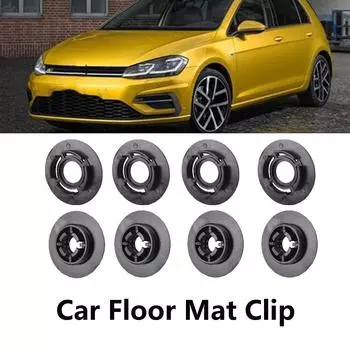8x для VW CC Eos Golf VW Jetta PASSAT Polo Scirocco Sharan Tiguan Touran TOUAREG UP ЗАЖИМЫ ДЛЯ АВТОМОБИЛЬНЫХ КОВрикОВ НАПОЛЬНЫЕ ДЕРЖАТЕЛИ Фиксирующие зажимы чёрный