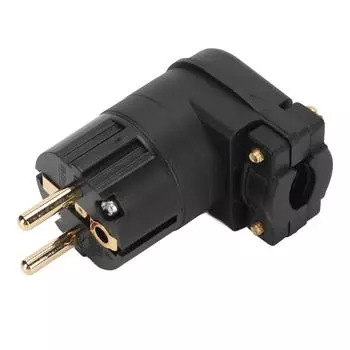 90-градусная вилка переменного тока Phille Pure Red Copper 24K Gold Plated Sound Power Connector Plug EU Plug