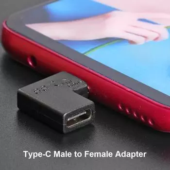 90-Grad-USB-C-Stecker-auf-Buchse-Adapter link/rechts + nach oben/unten abgewink