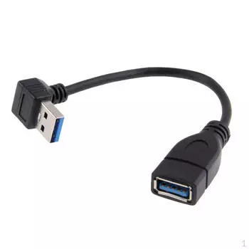 90-градусный разъем кабеля адаптера USB 3.0 под углом для расширения компьютера