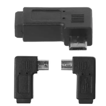 90 левый и правый угловой мини-USB 5-контактный адаптер для синхронизации данных Micro USB-папа