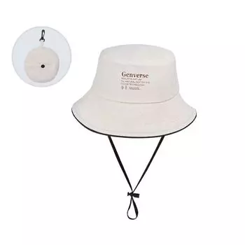 9235 Summer Big Brim Sun-Proof Bucket Hat Men s and Women s Bag Fishing Climbing Hat Foldable Outdoor Sun-Proof Basin Hat Beige