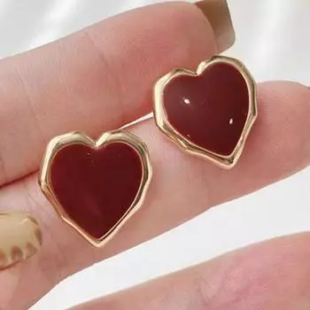 925 французские темпераментные серьги-гвоздики Love легкие роскошные женские модные темпераментные универсальные высококачественные серьги