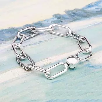 925 пробы стерлингового серебра оригинальный Me браслет Fit Brand Me Charm бусины мода бесконечность узел женщины Femme браслет ювелирные изделия