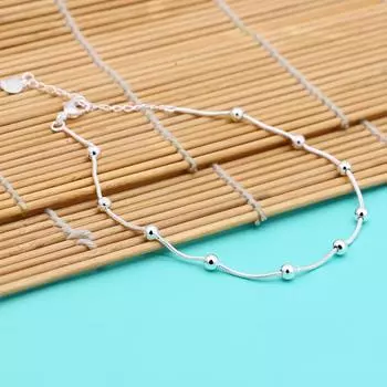 925 Серебряный браслет Moda Praia на ногу, модные летние пляжные украшения для ног