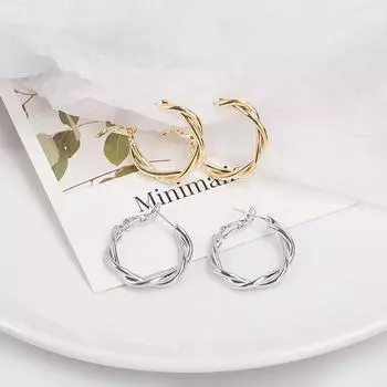 925 Silver Needle Round Celebrity Ear Clip Earrings - 2023 French Fashion for Women