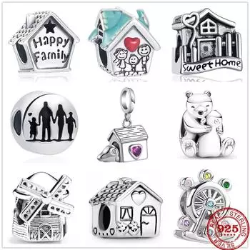 925 sterling silver charm beads suitable for ladies bracelet DIY jewelry