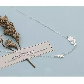 925 Sterling Silver Cute Elephant Necklace Women Clavicle Chain choker collar Mother s Day Gift S-N342