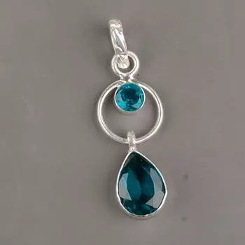 925 Sterling Silver Handmade Jewelry Apatite Gemstone Pendant 1.80 For Women PP-10-12