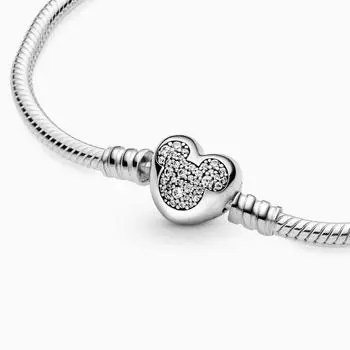 925 Sterling Silver Micke Pattern Original Bracelet Suitable For Women To Wear Fashion Jewelry Diy 19cm