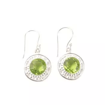 925 Sterling Silver Natural Peridot Gemstone Earrings For Women s Gift For Her EE-153-6