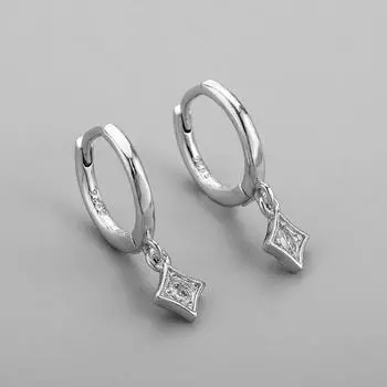 925 Sterling Silver Tassel Stud Earrings for Women Jewelry Elegant Party Accessories Prevent Allergy EH584 золотой