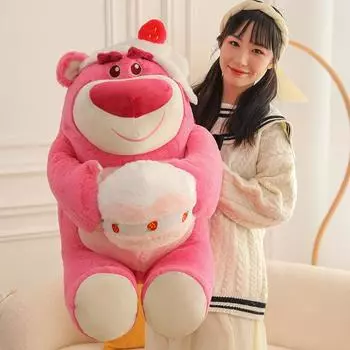 95 см супер большой размер Disney Cake Lotso мягкая кукла-животное плюшевые кавайные игрушки для украшения комнаты детский подарок на день рождения на Рождество 95CM