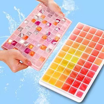 96/60 Grids Ice Cube Tray Diamond Shapes Ice Cube Maker Mold Whiskey Cocktail Summer Party Bar Accessories