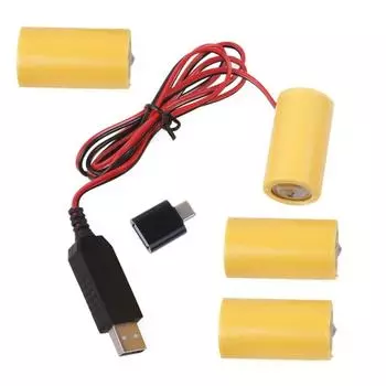 97 см USB на 6 В LR14 C, фиктивная батарея, кабель для замены 4 батарей LR14 C для игрушек, контроллеров, водонагреватель, фонарики