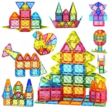 97PCS Магнитные блоки 7.5 см Магнитные блоки Магнитные плитки Строительные блоки Магнитные игрушки Блоки Детские развивающие игрушки 3D пазлы Популярные игрушки
