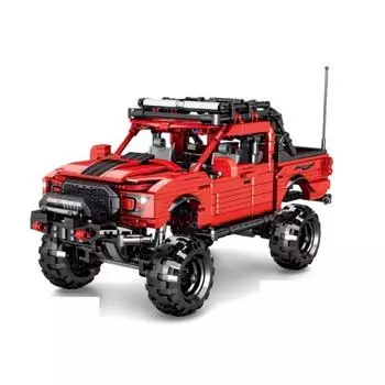 989PCS MOC Technic Static Version Raptor F150 SUV Off Road Pick Up Car Building Block Образовательная игрушка Модель Кирпичи Набор Подарочный Дисплей