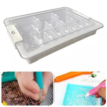9/15/21/24/26/39 Grids Diamond Art Portable Bead Storage Organizer Mini Bead Storage Container for Diamond Painting Accessories