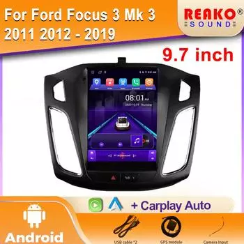 9,7 для Ford Focus 3 Mk 3 2011 2012 - 2019 автомобильное радио Android Auto Carplay GPS навигация мультимедиа видеоплеер 2din DVD 4 core 2GB+32GB carplay