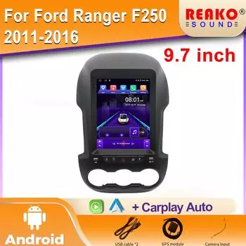9,7 для Ford Ranger F250 2011 - 2015 WIFI автомобильный радиоприемник мультимедиа стереоплеер GPS навигация Android Auto Carplay 2din DVD 4 core 2GB+32GB carplay