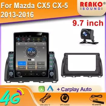 9,7-дюймовый вертикальный экран Tesla Android автомобильное радио для Mazda CX5 CX-5 2013-2016 навигация GPS 4G мультимедийный видеоплеер 8 core 2GB+32GB