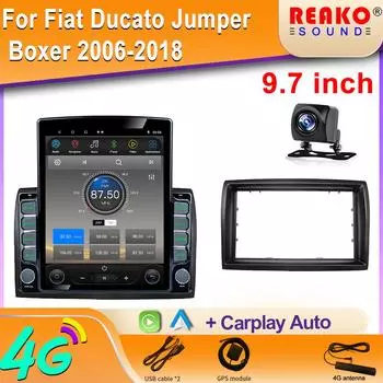 9,7-дюймовый вертикальный экран Tesla Android автомобильное радио для Fiat Ducato Jumper Boxer 2006-2018 мультимедийный плеер GPS-навигация 8 core 2GB+32GB