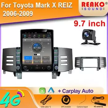 9,7-дюймовый вертикальный экран Tesla автомобильное радио для Toyota Reiz Mark x RHD LHD 2007 2009 GPS навигация мультимедийный плеер Carplay 8 core 2GB+32G