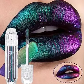 9-цветный металлический блеск для губ с эффектом хамелеона Lip Glzae High Shine Стойкая губная помада коралловых тонов для сценического и хеллоуинского макияжа 1#
