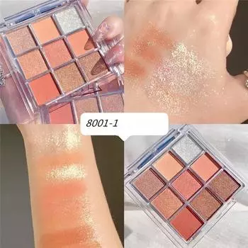9 цветов матовые мерцающие тени для век Pallete блестящие тени для век водостойкие стойкие пигменты для глаз тени для век красота макияж косметический
